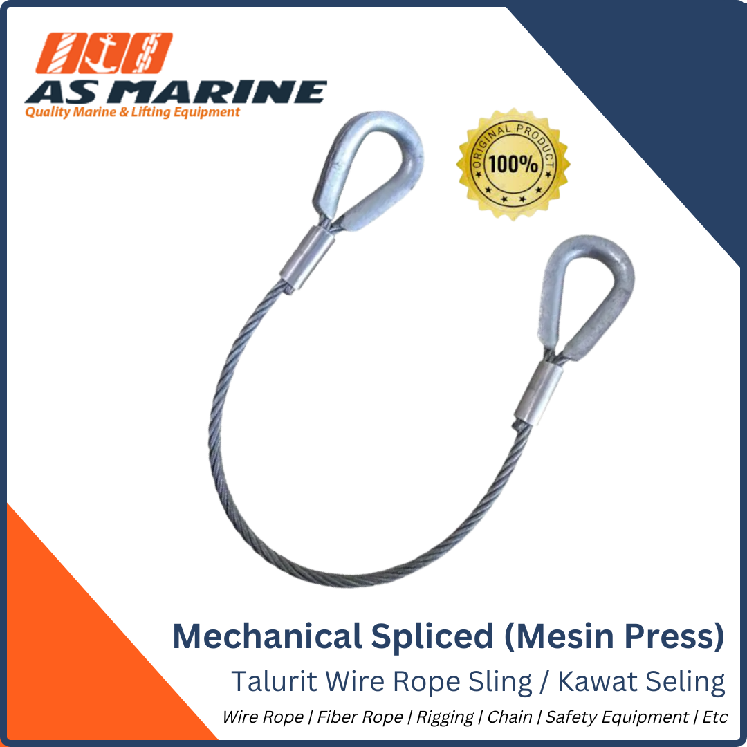 Jual Mechanical Spliced Wire Rope Sling / Talurit dengan Mesin Press